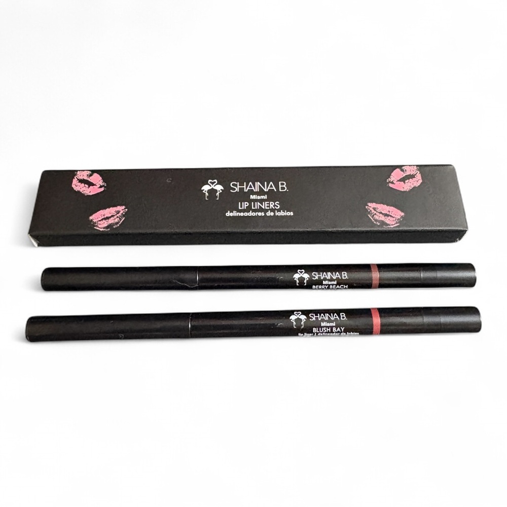 Shaina B. Miami Lip Liners in Berry Beach and Blush Bay NIB